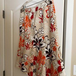 Linen Fit and Flare Midi-Skirt NWOT - Size 6